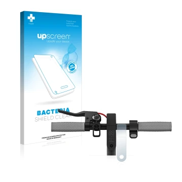 Parte frontale di una confezione del prodotto con il logo del marchio upscreen. Accanto è raffigurato il dispositivo Xiaomi Mi