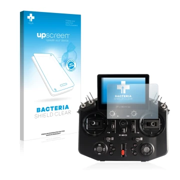 Parte frontale di una confezione del prodotto con il logo del marchio upscreen. Accanto è raffigurato il dispositivo FrSky Tan