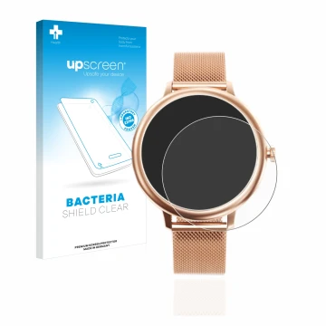 Parte frontale di una confezione del prodotto con il logo del marchio upscreen. Accanto è raffigurato il dispositivo Naixues S