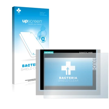 Parte frontale di una confezione del prodotto con il logo del marchio upscreen. Accanto è raffigurato il dispositivo Siemens S