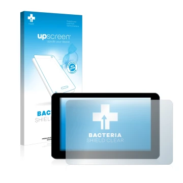 Parte frontale di una confezione del prodotto con il logo del marchio upscreen. Accanto è raffigurato il dispositivo Zontes 31