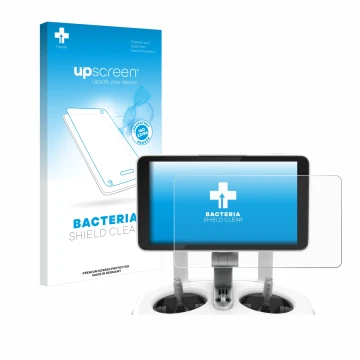 Parte frontale di una confezione del prodotto con il logo del marchio upscreen. Accanto è raffigurato il dispositivo DJI Phant