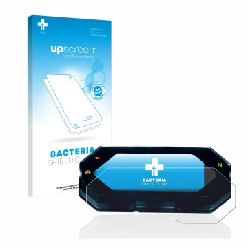 Parte frontale di una confezione del prodotto con il logo del marchio upscreen. Accanto è raffigurato il dispositivo Yamaha MT