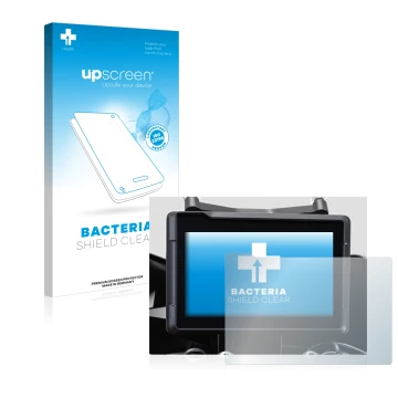 Parte frontale di una confezione del prodotto con il logo del marchio upscreen. Accanto è raffigurato il dispositivo KTM 1290 