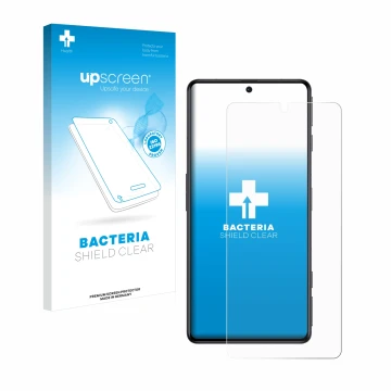 Parte frontale di una confezione del prodotto con il logo del marchio upscreen. Accanto è raffigurato il dispositivo Xiaomi Po