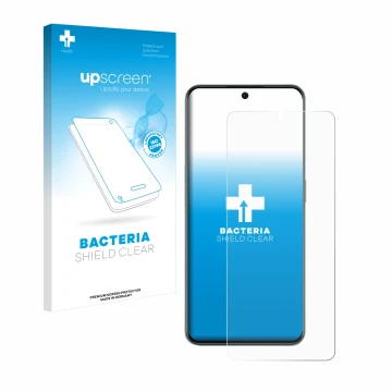 Parte frontale di una confezione del prodotto con il logo del marchio upscreen. Accanto è raffigurato il dispositivo OnePlus 1