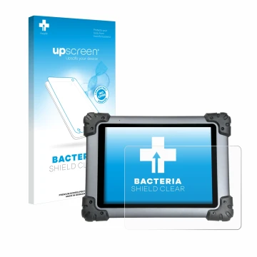 Parte frontale di una confezione del prodotto con il logo del marchio upscreen. Accanto è raffigurato il dispositivo Autel Max