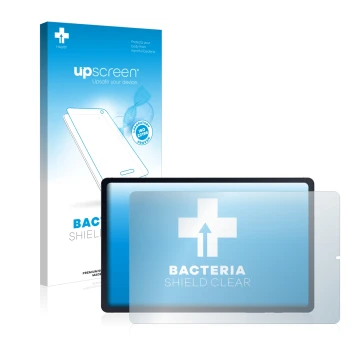 Parte frontale di una confezione del prodotto con il logo del marchio upscreen. Accanto è raffigurato il dispositivo Samsung G