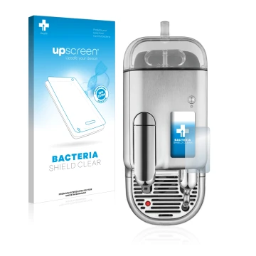 Parte frontale di una confezione del prodotto con il logo del marchio upscreen. Accanto è raffigurato il dispositivo Sage Nesp