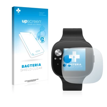 Parte frontale di una confezione del prodotto con il logo del marchio upscreen. Accanto è raffigurato il dispositivo ASUS Vivo