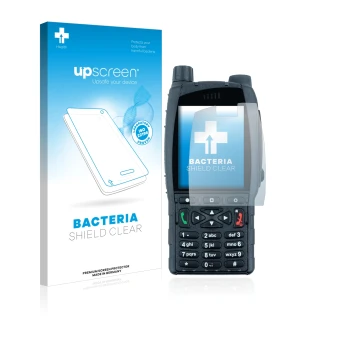 Parte frontale di una confezione del prodotto con il logo del marchio upscreen. Accanto è raffigurato il dispositivo Sepura SC