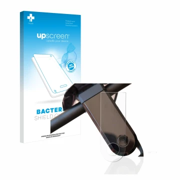 Parte frontale di una confezione del prodotto con il logo del marchio upscreen. Accanto è raffigurato il dispositivo NIU KQi3 