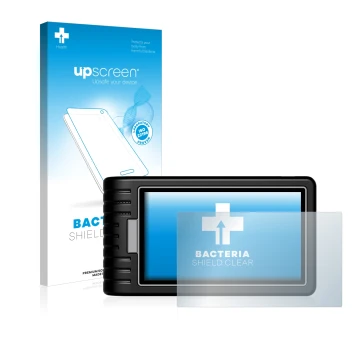 Parte frontale di una confezione del prodotto con il logo del marchio upscreen. Accanto è raffigurato il dispositivo Topdon Ar