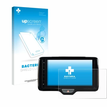 Parte frontale di una confezione del prodotto con il logo del marchio upscreen. Accanto è raffigurato il dispositivo Toyota Ya