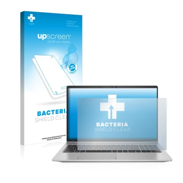 Parte frontale di una confezione del prodotto con il logo del marchio upscreen. Accanto è raffigurato il dispositivo HP ProBoo