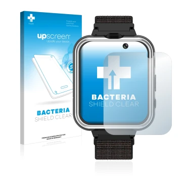 Parte frontale di una confezione del prodotto con il logo del marchio upscreen. Accanto è raffigurato il dispositivo Pthtechus