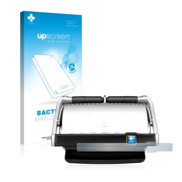 Parte frontale di una confezione del prodotto con il logo del marchio upscreen. Accanto è raffigurato il dispositivo Tefal Opt