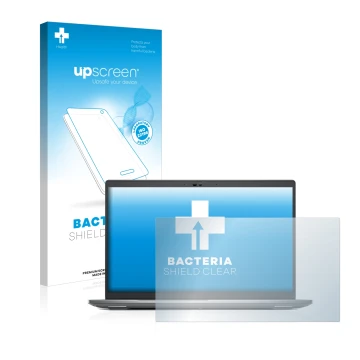 Parte frontale di una confezione del prodotto con il logo del marchio upscreen. Accanto è raffigurato il dispositivo Dell Prec
