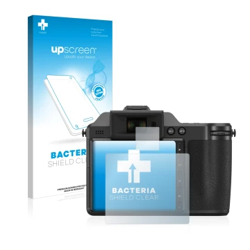 Parte frontale di una confezione del prodotto con il logo del marchio upscreen. Accanto è raffigurato il dispositivo Hasselbla