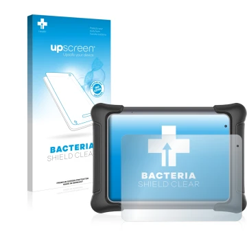 Parte frontale di una confezione del prodotto con il logo del marchio upscreen. Accanto è raffigurato il dispositivo Autel Max