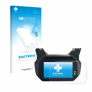 Parte frontale di una confezione del prodotto con il logo del marchio upscreen. Accanto è raffigurato il dispositivo BMW C400 