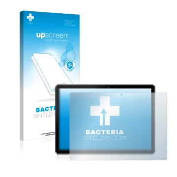 Parte frontale di una confezione del prodotto con il logo del marchio upscreen. Accanto è raffigurato il dispositivo Pritom M1