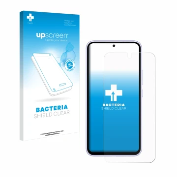 Parte frontale di una confezione del prodotto con il logo del marchio upscreen. Accanto è raffigurato il dispositivo Samsung G