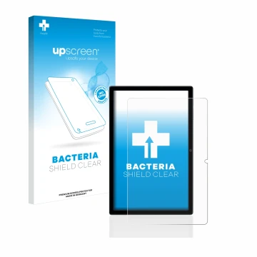 Parte frontale di una confezione del prodotto con il logo del marchio upscreen. Accanto è raffigurato il dispositivo Blackview