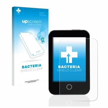 Parte frontale di una confezione del prodotto con il logo del marchio upscreen. Accanto è raffigurato il dispositivo Medtrum T