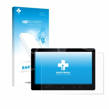 Parte frontale di una confezione del prodotto con il logo del marchio upscreen. Accanto è raffigurato il dispositivo Bewatec .