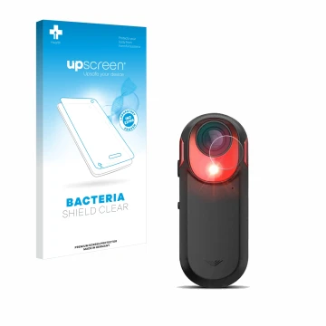 Parte frontale di una confezione del prodotto con il logo del marchio upscreen. Accanto è raffigurato il dispositivo Garmin Va