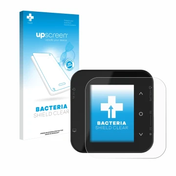 Parte frontale di una confezione del prodotto con il logo del marchio upscreen. Accanto è raffigurato il dispositivo ISDT Air8