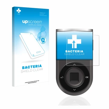 Parte frontale di una confezione del prodotto con il logo del marchio upscreen. Accanto è raffigurato il dispositivo D’CENT Bi