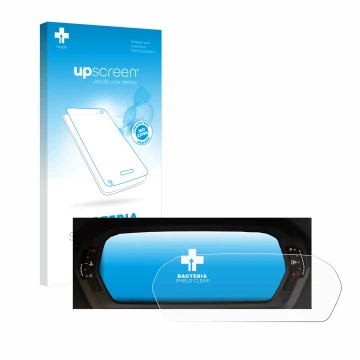 Parte frontale di una confezione del prodotto con il logo del marchio upscreen. Accanto è raffigurato il dispositivo Audi A3 2