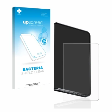 Parte frontale di una confezione del prodotto con il logo del marchio upscreen. Accanto è raffigurato il dispositivo Ledger St