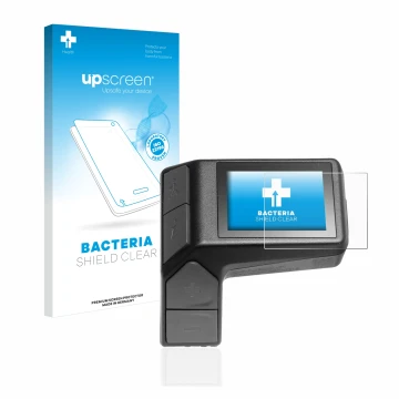 Parte frontale di una confezione del prodotto con il logo del marchio upscreen. Accanto è raffigurato il dispositivo Giant Rid