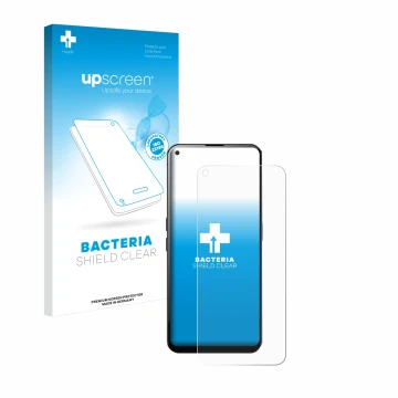 Parte frontale di una confezione del prodotto con il logo del marchio upscreen. Accanto è raffigurato il dispositivo Unihertz 