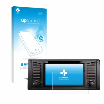 Parte frontale di una confezione del prodotto con il logo del marchio upscreen. Accanto è raffigurato il dispositivo Xtrons IQ