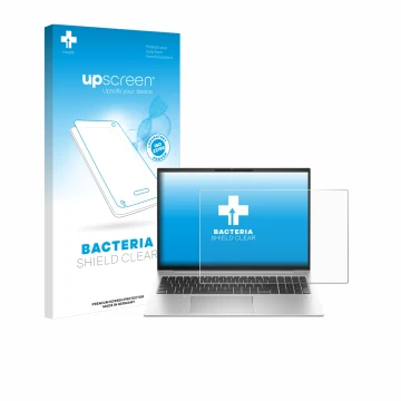 Parte frontale di una confezione del prodotto con il logo del marchio upscreen. Accanto è raffigurato il dispositivo HP EliteB