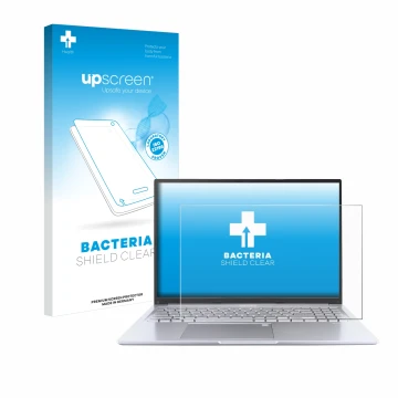 Parte frontale di una confezione del prodotto con il logo del marchio upscreen. Accanto è raffigurato il dispositivo ASUS Vivo