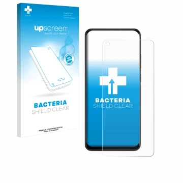 Parte frontale di una confezione del prodotto con il logo del marchio upscreen. Accanto è raffigurato il dispositivo Oppo A78 