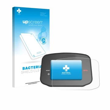 Parte frontale di una confezione del prodotto con il logo del marchio upscreen. Accanto è raffigurato il dispositivo PowaKaddy