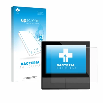 Parte frontale di una confezione del prodotto con il logo del marchio upscreen. Accanto è raffigurato il dispositivo SONOFF NS