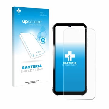 Parte frontale di una confezione del prodotto con il logo del marchio upscreen. Accanto è raffigurato il dispositivo Fossibot 