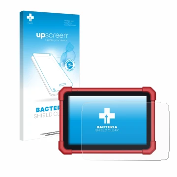 Parte frontale di una confezione del prodotto con il logo del marchio upscreen. Accanto è raffigurato il dispositivo Launch X-