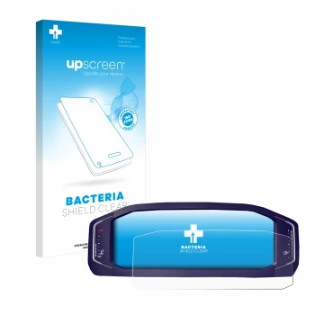 Parte frontale di una confezione del prodotto con il logo del marchio upscreen. Accanto è raffigurato il dispositivo Volkswage