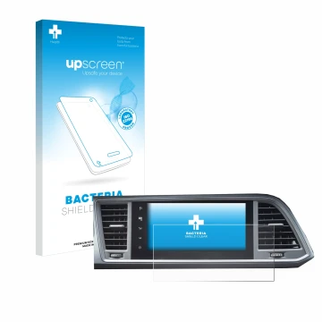 Parte frontale di una confezione del prodotto con il logo del marchio upscreen. Accanto è raffigurato il dispositivo Seat Atec