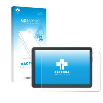 Parte frontale di una confezione del prodotto con il logo del marchio upscreen. Accanto è raffigurato il dispositivo Amazon Fi