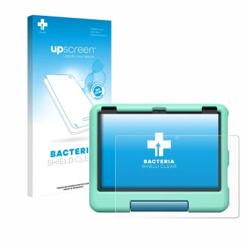 Parte frontale di una confezione del prodotto con il logo del marchio upscreen. Accanto è raffigurato il dispositivo Amazon Fi