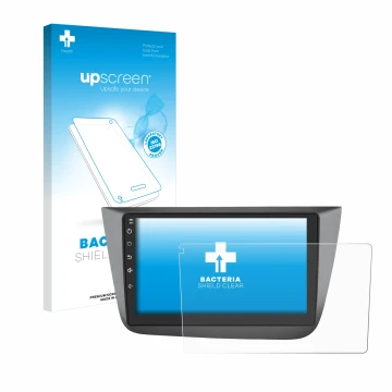 Parte frontale di una confezione del prodotto con il logo del marchio upscreen. Accanto è raffigurato il dispositivo Topway An